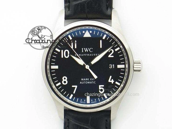 MIROTIME 0516 Mark XVI 1:1 Best Edition MK Maker SS Black Dial A2892 On Black Leather Strap Chic 7371
